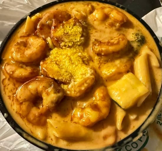 Shrimp Rasta Pasta.
