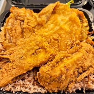 Vegan Fried Fish platter